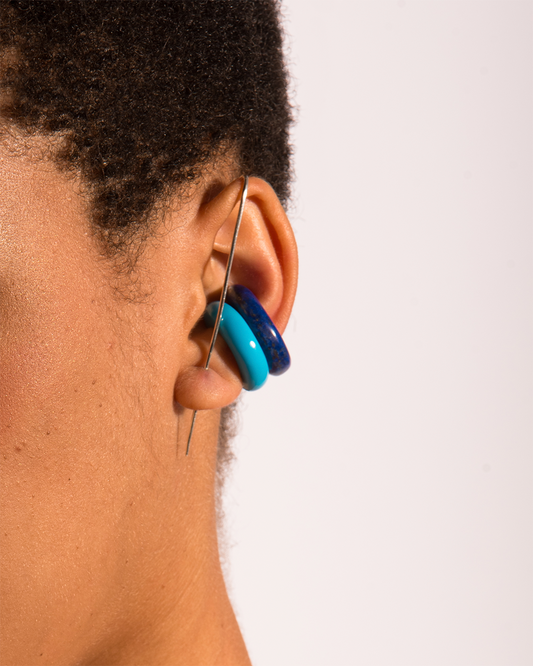 AZUL - Earcuff en pasta - Dinur Estudio de Joyería