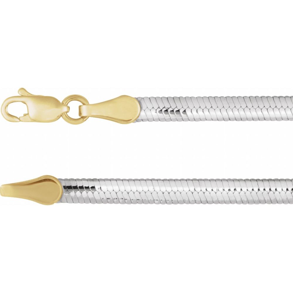 SOLIS - Collar reversible en oro blanco y amarillo de 14K. - Dinur Estudio de Joyería