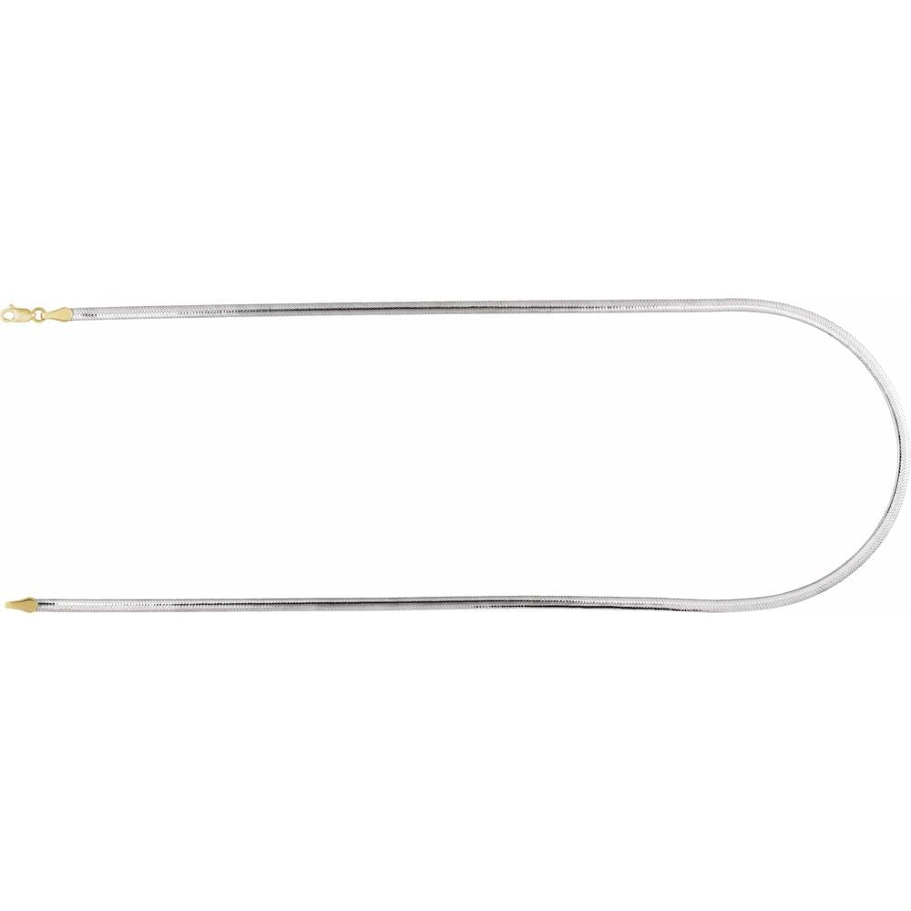 SOLIS - Collar reversible en oro blanco y amarillo de 14K. - Dinur Estudio de Joyería