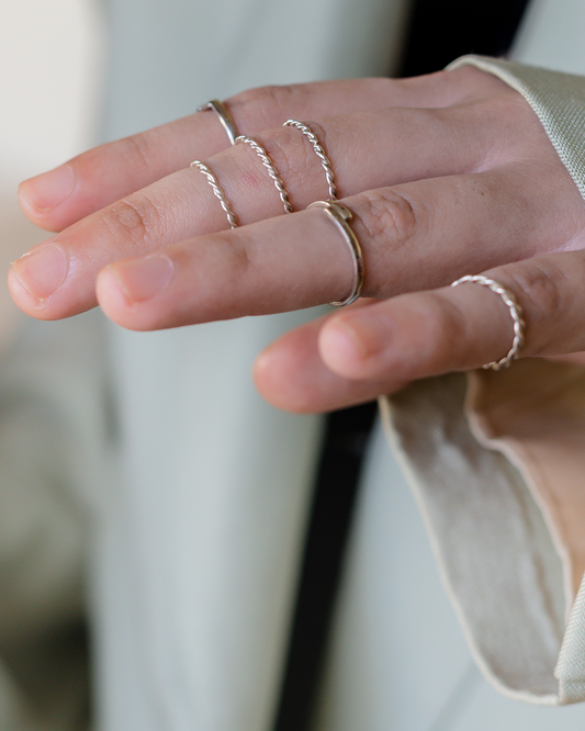 CORCHADO - Anillo en plata .925 - Dinur Estudio de Joyería